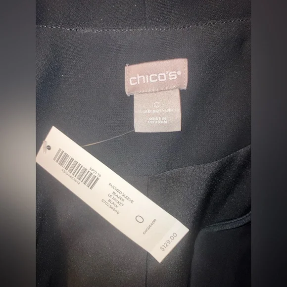 Chico's NWT Ruched Sleeve Jacket - Picture 4 of 7